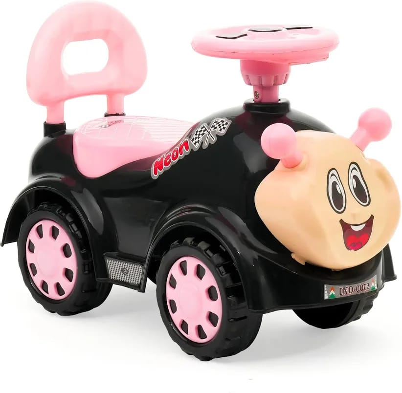 Kids Ride-On Push Car with Steering Wheel & Backrest