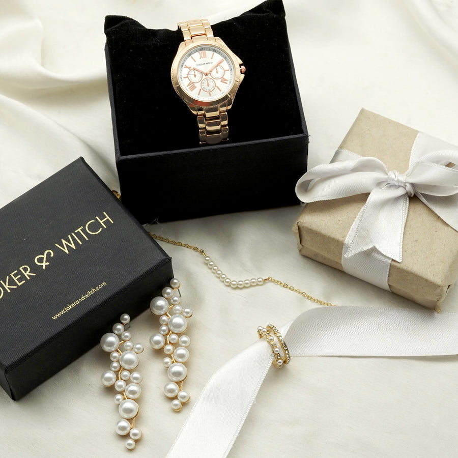 Women's Rose Gold Analog Metal Strap Watch | Elegant Casual & Party Wear Wrist Watch