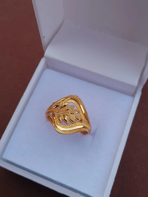 Gold-Plated Geometric Signet Ring for Men | Premium Statement Fashion Ring