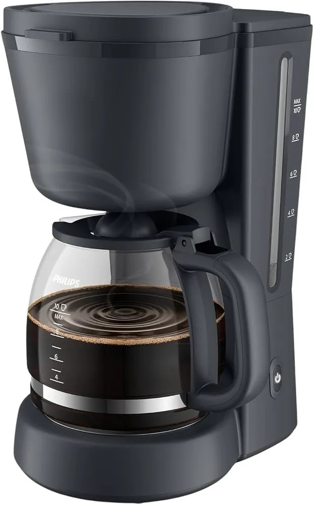 Wonderchef Onyx Brew Coffee Maker | 600W Drip Coffee Machine | 750ml Glass Carafe | Anti-Drip | Auto Shut-Off | Reusable Filter | Black