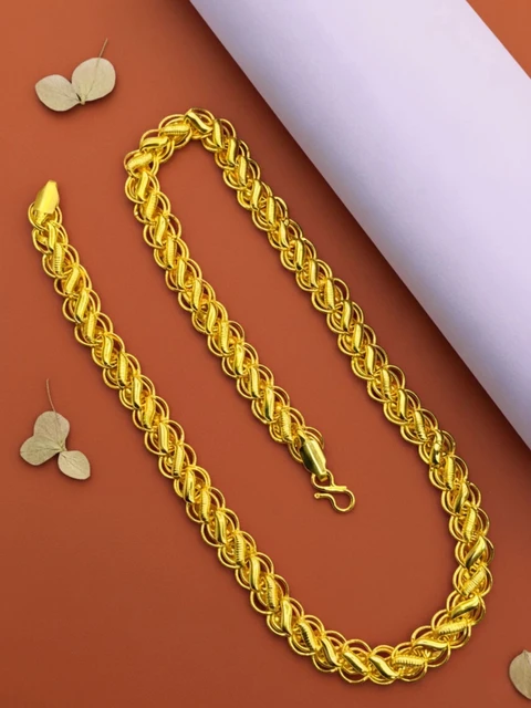 Gold Plated Designer Chain for Men & Women | Premium Fashion Necklace | Stylish Daily Wear Jewelry