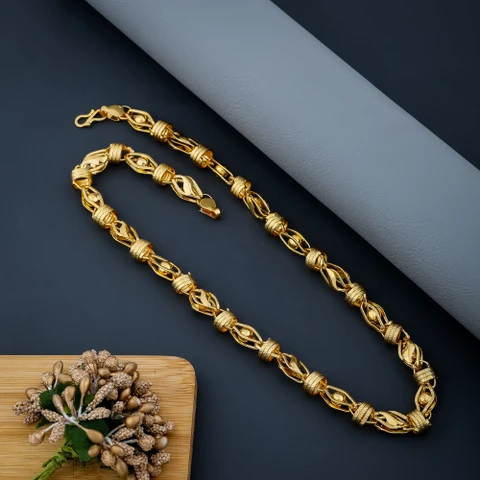 Gold Plated Designer Chain for Men & Women | Premium Fashion Necklace | Stylish Daily Wear Jewelry