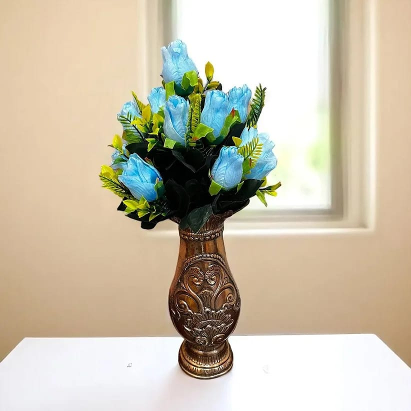 Artificial Flower Bouquet with Decorative Ceramic Pot