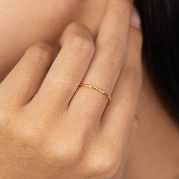 Women's Gold Plated Star Design Cubic Zirconia Adjustable Ring for Girls & Women