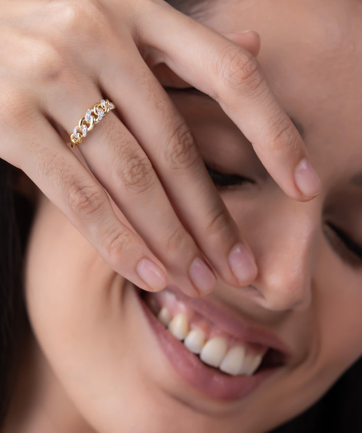 Women's Gold Plated  Adjustable Ring for Girls & Women