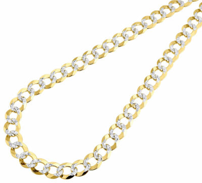 Men's Gold & Silver Plated Cuban Link Chain Necklace | Premium Stylish Fashion Chain for Men & Boys