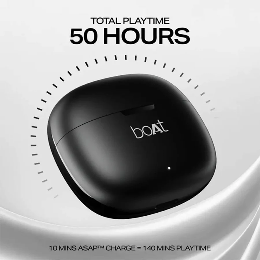 boAt Airdopes 213 Truly Wireless Bluetooth Earbuds with 50 Hours Playback, ENx™ Calling, BEAST™ Mode, Bluetooth v5.4, 10mm Drivers, IPX4 Water Resistance