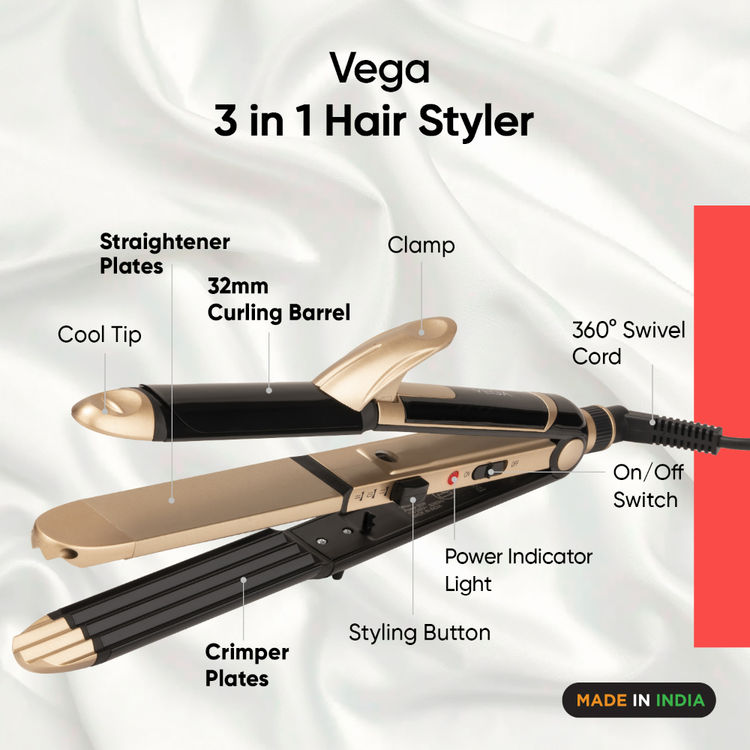2-in-1 Hair Straightener & Crimper | Ceramic Coated Hair Styling Tool | Fast Heating Professional Hair Straightener for Women